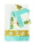 Exquisite nature theme handblock in yellow and green on white on double bedsheet and two pillow covers