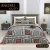 Exquisite grey and maroon premium  cotton double bedsheet with two pillow covers