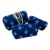 Exquisite quilted pouch bags (set of three)  pure cotton in shades of blue