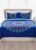Mandala circular print in shades of blue double bedsheet and two pillow covers