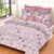 Exquisite multicolour floral print on pure cotton double bedsheet and two pillow covers