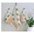 Exquisite handblock print in pink and yellow on white waffle cotton towel set
