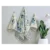 Exquisite handblock print in blue on white waffle cotton towel set