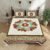 Exquisite print in beige, brown, green and cream on  premium cotton double  bedsheet and two pillow covers
