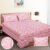Exquisite print in pink and white  on premium cotton double bedsheet and two pillow covers