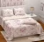 Shades of pastel pink floral print on  double  bedsheet