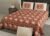 Exquisite floral print in maroon and cream premium cotton double bedsheet and two pillow covers