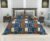 Exquisite bagru print in blue and cream premium cotton double bedsheet and two pillow covers