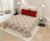 Exquisite print in beige and maroon  premium cotton double bedsheet and two pillow covers