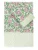 Exquisite floral handblock in pink and green on white on double bedsheet and two pillow covers