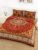 Elegant print in maroon and mustard cotton double bedsheet with two pillow covers