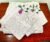 Exquisite hand embroidered and lace decorated pure Linen double bedsheet and two pillow covers in beige