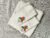 Exquisite hand embroidered pure Linen double bedsheet and two pillow covers in cream
