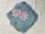 Exquisite hand embroidered linen double bedsheet and two pillow covers in lovely grey