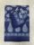 Exquisite booti design neptol blue and white pure cotton double bedsheet and two pillow covers