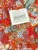 Beautiful print in multicolours on red kantha work double-bed bedcover in pure cotton