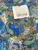 Beautiful print in royal blue kantha work double-bed bedcover in pure cotton