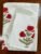 Exquisite handblock print in pink and green on white waffle cotton towel set