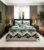 Supersoft warm geometric design bedsheet and  pillow covers in beautiful shades of turquoise, brown, cream and white