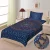 Mandala print on cotton single bedsheet and one pillow cover in beautiful blue