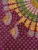 Mandala traditional print in multiple colours on maroon double bedsheet and two pillow covers
