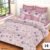 Exquisite multicolour floral print on pure cotton double bedsheet and two pillow covers