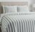 Exquisite striped grey and white pure cotton double bedsheet and two pillow covers