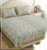 premium cotton bedsheet set and premium cambric cotton double dohar in pink and turquoise