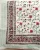 Exquisite foral jaal handblock reversible double dohar in white and pink
