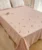 Exquisite embroidered bedsheet with multicolour tulips on peach in premium cotton bedsheet along with two pillow covers