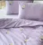 Exquisite embroidered cotton bedsheet with white daisy floral pattern on lavender in premium cotton bedsheet along with two pillow covers