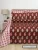 Exquisite pink and maroon shiny booti print premium  cotton double bedsheet with two pillow covers