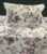 Exquisite floral rose print in pink on cream pure cotton double bedsheet and two pillow covers decorated with beautiful double lace