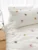 Exquisite embroidered bedsheet in butterfly pattern in multicolour on white on premium cotton  bedsheet and two pillow covers