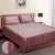Exquisite print on cream and magenta double bedsheet with two pillow covers