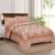 Exquisite print in peach and brown   double bedsheet with two pillow covers