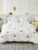 Exquisite embroidered bedsheet in red cherry pattern on white in premium cotton bedsheet with two pillow covers