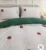 Exquisite embroidered bedsheet with red strawberry pattern on white in premium cotton bedsheet along with two pillow covers