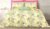 Exquisite floral bloom on light yellow on premium cotton bedsheet and two pillow covers