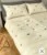 Exquisite embroidered bedsheet in multicolour butterfly pattern on light yellow premium cotton bedsheet with two pillow covers