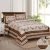 Beautiful print in shades of beige and brown premium  double bedsheet and two pillow covers