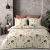 Exquisite print in shades of beige  on  double bedsheet in premium cotton and two pillow covers