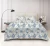 Exquisite floral print in shades of blue, beige and white  on premium cotton satin  bedsheet and two pillow covers