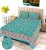 Blue floral double bedsheet in cotton with two pillow covers