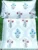 Exquisite moghul print in blue and pink on white premium cotton double bedsheet and two pillow cover