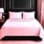 Pure cotton Satin cameo rose coloured super double bedsheet and two pillow covers