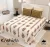 Exquisite beige and brown contrast set in premium cotton double bedsheet with two pillow covers