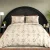 Shades of beige in exquisite floral print on  premium cotton double  bedsheet and two pillow covers (Copy)