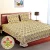 Exquisite moghul print in beige and orange in pure cotton double/ bedsheet and two pillow covers