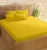 Satin striped golden yellow super double bedsheet